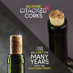 Ah So Wine Opener - Stainless Steel Bottle Opener, Effortless Cork Removal with Two-Pronged Precision, Vintage Cork Remover That Won’t Crumble - Beer Opener, Great Gift Idea