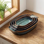 Ceramic Oval Casserole Baking Dish, 1.8 Quarts Baking Dish for Oven, Lasagna Pans, Oven Safe Durable Bakeware for Kitchen Home Decor, Banquet and Dinner, 1 pieces 11 x 7 Inch