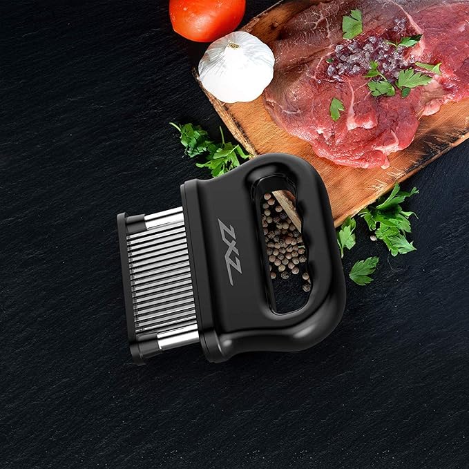 ZXZ Meat Tenderizer, 48 Stainless Steel Sharp Needle Blade, Heavy Duty Cooking Tool for Tenderizing Beef, Turkey, Chicken, Steak, Veal, Pork, Fish.