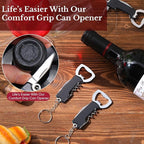 Ziliny 24 Pcs Bottle Opener Keychain Bulk Wine Bottle Beer Opener Keychain 3.27" Stainless Steel Corkscrew Waiter Corkscrew Wine Keyring Gifts for Christmas Bar Party Wedding Home (Black)