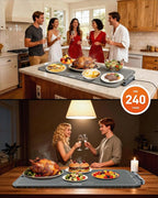 Warming Mat for Food, Extra Large XXL 36"x16" Food Warmer Chafing Dishes for Buffet, Food Warming Mat, Electric Warming Trays for Parties,Portable Heating Pad 6 Level Temp 6 Hour Timer