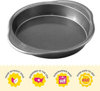 Wilton Platinum Non-Stick Round Cake Pan - Baking Pan for Stacked & Layered Cakes - Non-Stick Steel - Dishwasher Safe & Even Heat Distribution - 9 x 1.5 Inch