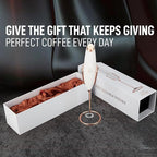 Zulay Kitchen Executive Series Luxury Gift Milk Frother with 4 Duracell Batteries – Handheld Electric Foam Maker for Coffee, Lattes & Hot Chocolate – Deluxe Finish, Ultimate Gift for Coffee Lovers