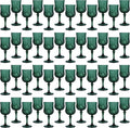 Plastic Wine Glasses, Plastic Goblets Vintage Style Cordial Unbreakable Drinking Glasses, Reusable Drinkware for Wedding Reception, Grand Event Party Supplies (48, Green)