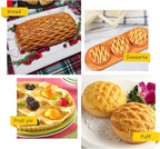 Lattice Roller Cutter, Pie Pizza Cookie Dough Roller Lattice Household Baking Pastry Tools(Plastic lattice cutter)