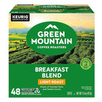 Green Mountain Coffee Roasters Breakfast Blend Single-Serve Keurig K-Cup Pods, Light Roast Coffee, 48 Count