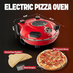 PIEZANO Crispy Crust Pizza Oven by Granitestone – 12 Inch Electric Pizza Oven Indoor Countertop Maker with Ceramic Stone Heats up to 800˚F for Delicious Stone Baked Pizzeria Style Pizza at Home