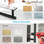 UREZORGEAR 2nd Gen Paper Towel Holder Under Cabinet No Drilling, [More Sturdy] Self Adhesive or Drilling Paper Towel Holder Wall Mount for Kitchen,RV [Fit Mega Paper Towel Roll] SUS304 Stainless Steel