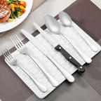 36 Pcs Forks and Spoons Silverware Set, Food Grade Stainless Steel Flatware Cutlery Set for Home, Kitchen and Restaurant, 18 Dinner Fork(8") and 18 Teaspoon(6.7"), Mirror Polished, Dishwasher Safe