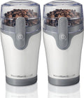 Hamilton Beach Fresh Grind Electric Coffee Grinder for Beans,Spices and More,Stainless Steel Blades,Removable Chamber,Makes up to 12 Cups,White,(Pack of 2)
