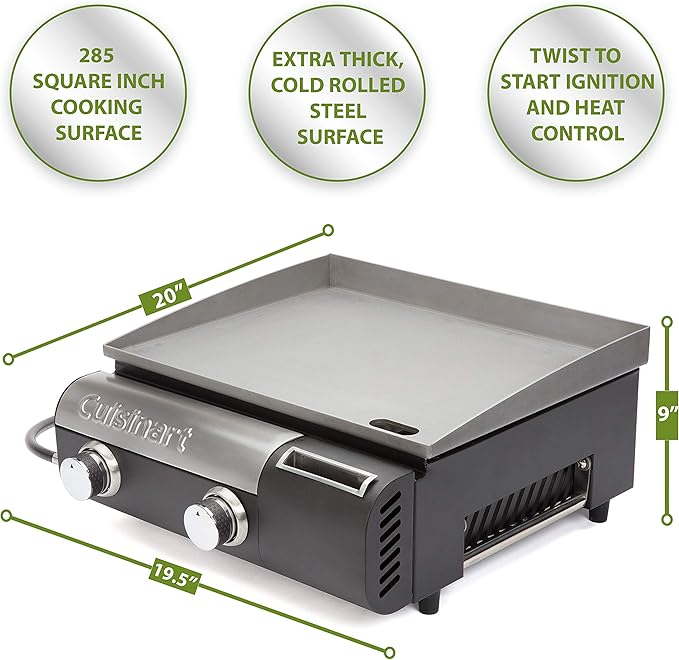 Cuisinart CGG-501 Gourmet Gas Griddle, Two-Burner