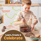 Kidaddle DIY Cake Pop Kit for Kids – Chocolate Drizzle | Kid Baking Kit with Premeasured Ingredients, Decorating Supplies | Made in USA | Certified Kosher | Christmas Kids Gift for Girls & Boys