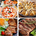 Beasea Pizza Pans with Holes, 8.5 Inch Food Network Pizza Pan Heavy Duty Aluminum Alloy Round Pizza Tray Perforated Pizza Crisper Pan Pizza Baking Tray Bakeware for Home Restaurant Kitchen Air Fryer