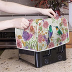 JEOCODY Hummingbird Toaster Cover With Handle - 4 Slice Appliance Cover for Bread Maker, Kitchen Small Appliances, Universal Size Microwave Oven - Dustproof