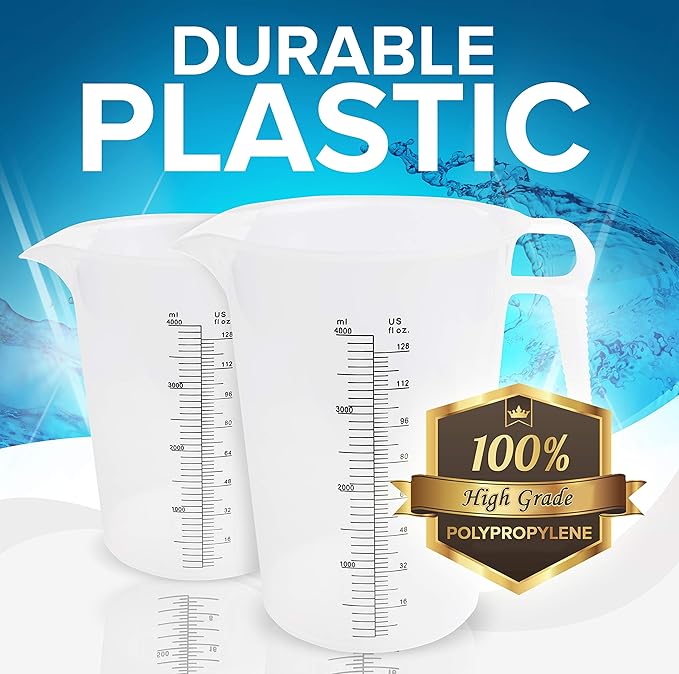 16oz (2 Cup) Measuring Pitcher, Plastic, Multipurpose - Great for Oil, Chemicals, Pool and Lawn - Ounce (oz) and Milliliter (mL) Increments (500 mL)