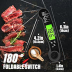 AWLKIM Digital Meat Thermometer - Fast Instant Read Food Thermometer, Waterproof Kitchen Thermometer with Backlight & Hold Function for Cooking, Candy Making, Outside Grill