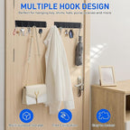 2Pcs Magnetic Key Holder Wall Mount, Magnetic Key Rack Hanger With 6 Hooks For Metal Front Door, Magnetic Utensil Holder For Fridge, Strong Magnet Hanger Hook For Hanging Purse Kitchen Grill Tool Coat