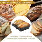 AILITOR Cast Iron Loaf Pan with Lid 9x5 Inch - Bread Baking Pans for Homemade Bread, 2 Piece Set