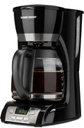 BLACK+DECKER 12-Cup Programmable Coffeemaker, Black with Stainless Steel Accents, DCM2160B