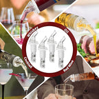 SuproBarware Automatic Measured Bottle Pourer 1.5oz - Quick Shot Spirit Measure Pourer Drinks Wine Cocktail Dispenser Home Bar Tools (4 pack ringless)