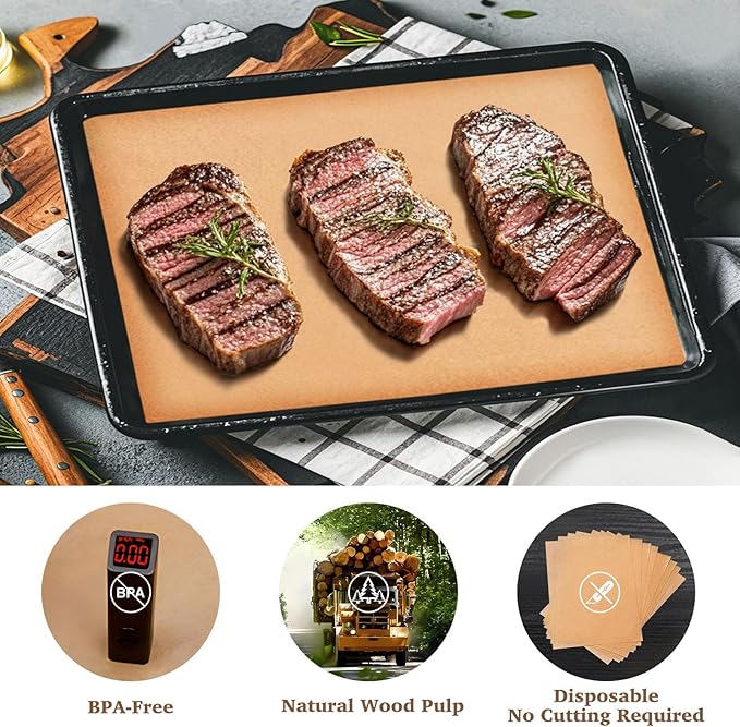 120 Pcs Air Fryer Parchment Paper Compatible with the Breville Smart Oven Air Fryer Pro BOV900BSS, 9''x13'' Disposable Airfryer Liner Paper for Cuisinart Airfryer Toaster Oven Combo Accessories