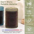 JOVGANK Colored Vintage Hobnail Drinking Glasses Set of 6, Water Tumbler 15oz, Kitchen & Bar Beaded Highball Glasses, Beverage Glass Cups for Water, Beer, Juice, Housewarming and Mother's Day Gift