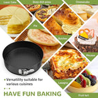 ZeroPone 7 Inch Springform Pan with Removable Bottom, Non-stick Round Spring Form Cake Mold Cheesecake Pan For Baking