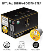 Organic Yerba Mate Tea Pods for Keurig - Green, Unsmoked Yerba Mate by Teavity (12 Tea Pods)