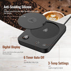 Mug Warmer,3-Temp Settings Coffee Mug Warmer,Automatic Shut Off Coffee Warmer,Mug Warmer for Desk with Anti-Scalding Silicone,Portable Coffee Cup Warmer,Coffee Warmer for Desk Suits for Various Mugs