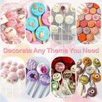 Circle Cake Pop Mold for Baking with 50PCS Cake Pop Sticks Bags Ties,Baking Molds for Birthday Wedding Baby Shower Kids Party Desserts.