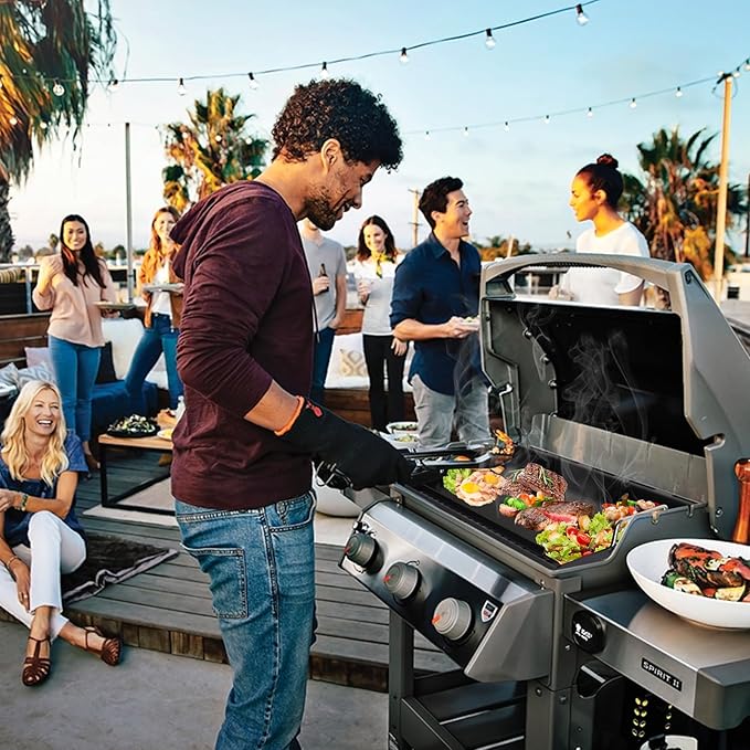 6787 Spirit 300 Full Size Griddle Insert for Weber Spirit I & II 300 Series Grill Accessories Spirit E-310 E-320 E-330 S-310 SP-310, Spirit 2 E310 S-310 Flat Top Griddle, Carbon Steel for 7638 7639
