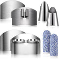 CHENGU 8 Pieces Finger Guard Set for Cutting Food Vegetables Stainless Steel Knife Cutting Protector Thumb Guard Protector to Avoid Hurting When Slicing and Chopping
