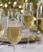 Lenox Glassware, Holiday Decal Flutes, Set of 4, 11-Ounce Capacity, Made From Glass, Flutes, Drinking Glasses Set, Home And Kitchen, Champagne Flute, Champagne Glasses (Clear, 4 Piece)
