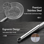 6.89 Large Metal Spider Strainer With Mesh Fatoff Mesh Slotted Spoon For Kitchen,Stainless Steel Cooking Oil Strainer For Deep Fry Basket