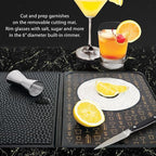Talisman Designs Multi-Use Cocktail bar Mat, Black