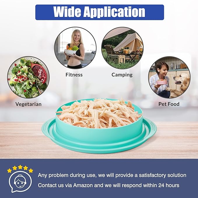 Chicken Shredder Tool Twist: 2026 Pro Food-Grade Visible Meat Shredder with Strong Anti-Slip Base, Ergonomic Handle, Chicken Breast Shredder, Suitable for Pork Beef Chicken (Green)