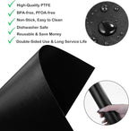 4Pcs Reusable Air Fryer Liners for Ninja, 12 × 12in Non-Stick Oven Liners for Toaster Oven, Microwave/Grill Baking Mat, 450°F Pre-Cut Square Mat for Ninja SP101/SP201/SP301/SP351, Kitchen Accessories