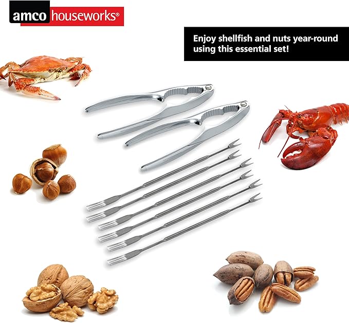 Amco Seafood Tool Set, 1 EA, Silver