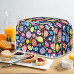 JEOCODY Easter Toaster Cover Egg Print Toaster Covers 4 Slice Wide Slot Dustproof Fingerprint Protectors and Greasy Protection Anti-sputtering Machine Washable Women Gift