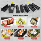 Premium DIY Sushi Kit - 21 Pcs Plastic Set, Sushi Maker including Rice Roll Mold