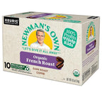 Newman's Own Organic French Roast Coffee, Keurig Single Serve K-Cup Pods, Dark Roast Coffee, 60 Count, (6 Packs of 10)