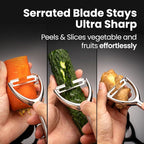 Vegetable Peeler, Premium Stainless Steel Potato Peeler, High Tensile Ultra Sharp Blade Fruit and Food Slicer, Y Shaped with Ergonomic Non-Slip Handle, Dishwasher Safe with 5 Years Warranty