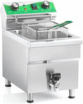 NUPANT 12.7 QT Commercial Fryer Electric Deep Fryer with Basket and Lid,Commercial Deep Fryer with Oil Filtration and Timer, Stainless Steel DEEP FRYER Countertop Fryer for Home Restaurant 110V/1750W