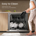 TOPZEE 8 Quart Large Air Fryer - Dual Basket Airfryer with Easy View Windows, Preheat, Air Fry, Roast, Broil, Bake, Dehydrate, 2 Independent 4 QT Nonstick Dishwasher Safe Baskets, Black