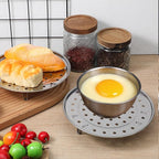 Steamer Basket for Pot, 2PCS 8.7 Inch Round Food Steamers Insert Stainless Steel Steaming Basket Multi-function Steamer Rack Tray with Removable Stand for Vegetable, Dumplings, Fish, Seafood Cooking