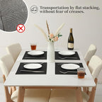 Leetaltree Black Frame Placemats Set of 24 - Heat Resistant Non-Slip Place mats for Dining Table, Washable Durable PVC Vinyl Woven Table Mats(Black Frame, 24)