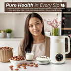 NEW 8-in-1 Nut Milk Maker for 32 oz Homemade Almond Milk, Oat Milk, Soy Milk, Coconut Dairy-Free Milk Beverages, Plant-Based Milk - Delay Start, Self-Cleaning, 50-recipe cookbook & Milk Frother