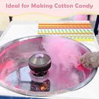 Coitak 100 PCS Cotton Candy Sticks, 100 PCS Cotton Candy Bags with Ties, 13.77 Inch Cotton Candy Sticks Random Colorful Cotton Candy Supplies Paper Straws for Candy Making