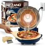 PIEZANO Crispy Crust Pizza Oven by Granitestone – Electric Pizza Oven Indoor Portable, 12 Inch Indoor Pizza Ovens Countertop, Pizza Maker Heats up to 800˚F for Stone Baked Pizza at Home - Navy