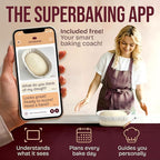 Superbaking 10" Oval Banneton Bread Proofing Basket – Sourdough Starter Kit for Crusty Artisan Style Loaves, Includes Essential Bread Baking Supplies & Tools - Ideal Gift for Bakers